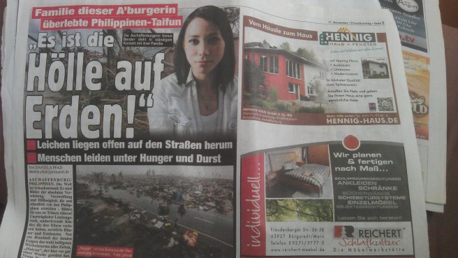 Prima Sonntag newspaper from Aschaffenburg, Germany